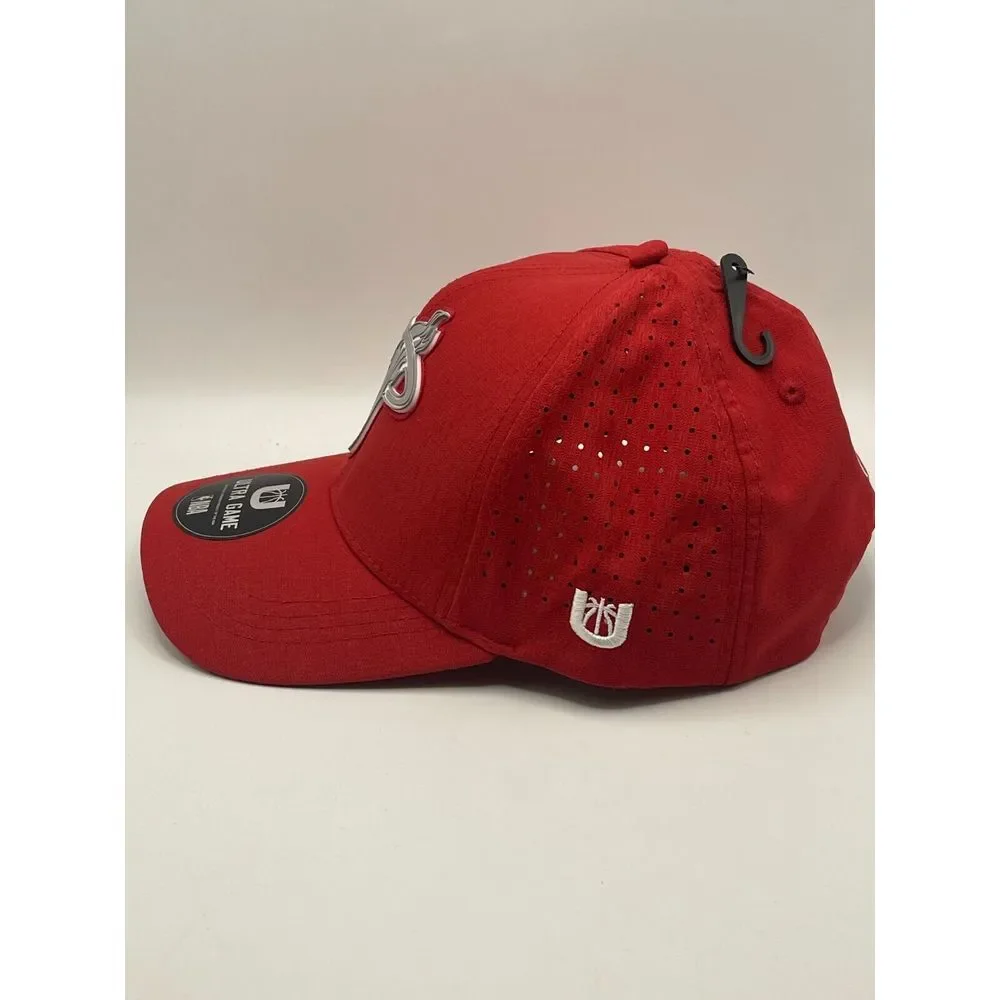 NWT Ultra Game Miami Heat NBA Logo Adjustable‎ Snapback Hat Red OSFM VGME674F